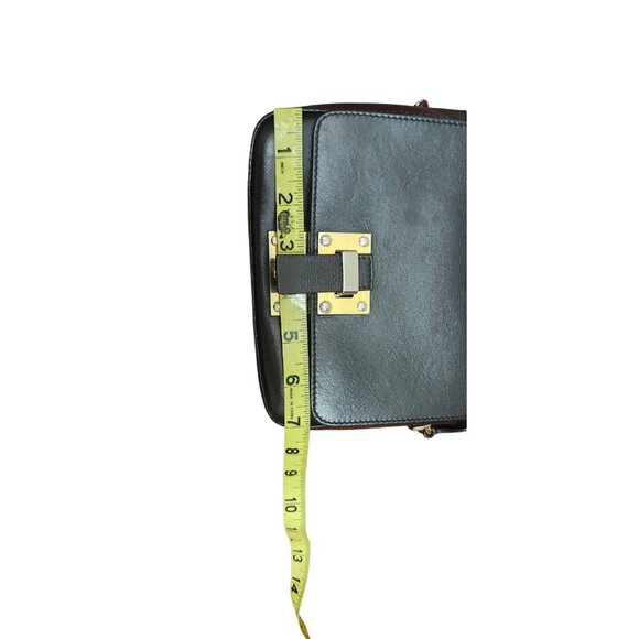 SOPHIE HULME Black Smooth Matte Leather Crossbody Bag - Picture 14 of 16